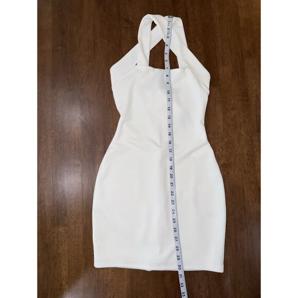Nookie Viva 2 Way Mini Dress Ivory Cream Halter Bodycon Back Zip NWT XS $299 MSR - Picture 10 of 14